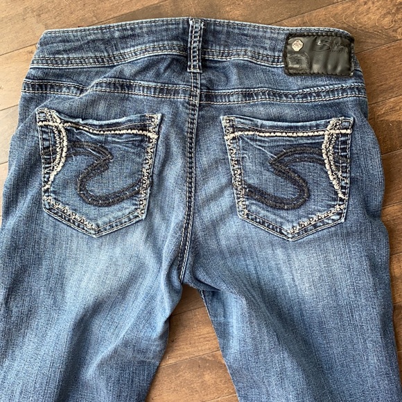 Silver Jeans Blue Aiko Mid Capri Jeans Size 28 - Picture 9 of 10